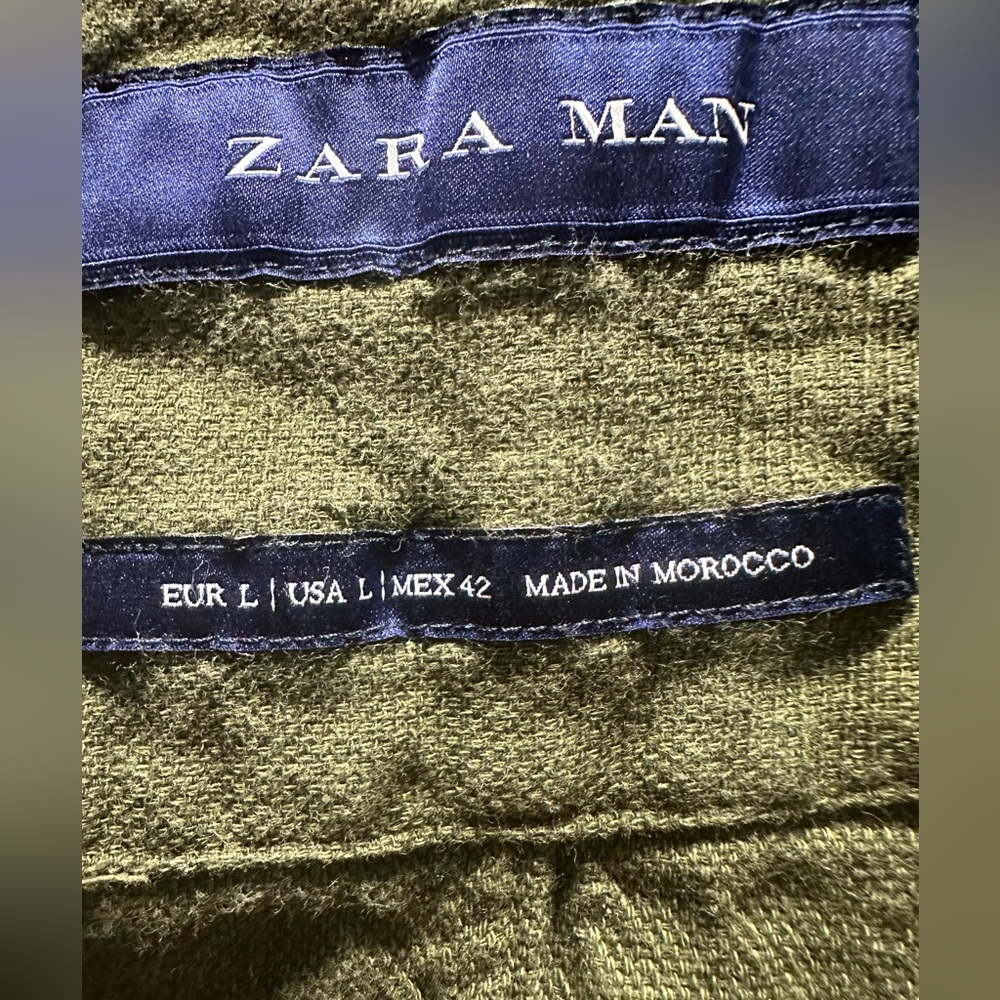Zara Khaki Lightweight Shirt Jacket - Picture 2 of 3
